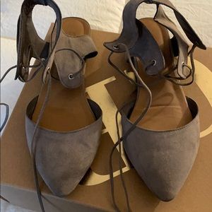 Wrap around ankle flats